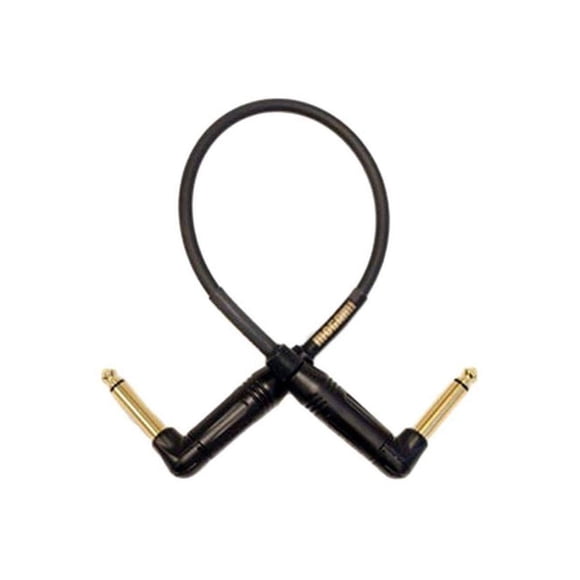 Cable Mogami Gold Instrumento 01RR Negro Extremos en Ángulo Recto 10 para Accesorios