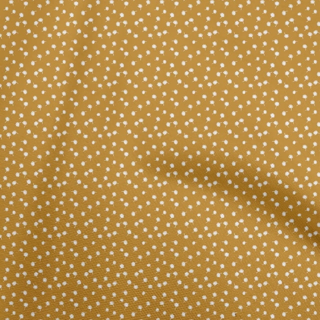 oneOone Georgette Viscose Yellow Fabric Floral Sewing Craft Projects Fabric Prints By Yard 42 Inch Wide
