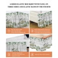 thumbnail image 6 of Fall Thanksgiving Bed Skirt Pumpkin Hydrangea Eucalyptus Wood Grain Bed Skirts King Size 18 Inch Drop, Wrap Around Dust Ruffle&nbsp;Bedskirt with Adjustable Elastic Belt for Queen Size Beds, 6 of 7