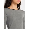 thumbnail image 3 of No Boundaries Striped Tee with Long Sleeves, Women's, 3 of 5
