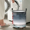 thumbnail image 5 of Naloa 3d Lighthouse in the Surf Large Laundry Basket Waterproof Round Collapsible Storage bin with Handles for Hamper Kids Room,Toy StorageSmall, 5 of 6