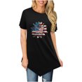 thumbnail image 1 of Día de la Independencia Moda Mujer Casual Manga corta Cuello redondo Impreso Tops Blusa Pompotops hkajfhjk468657, 1 of 6