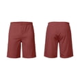 thumbnail image 7 of IWRICH Summer 2 Piece Suits for Men Short Sleeve Tuxedo Blazer Wedding Party Jackets and Elastic Waist Shorts Casual Outfits Brick Red XXL, 7 of 7