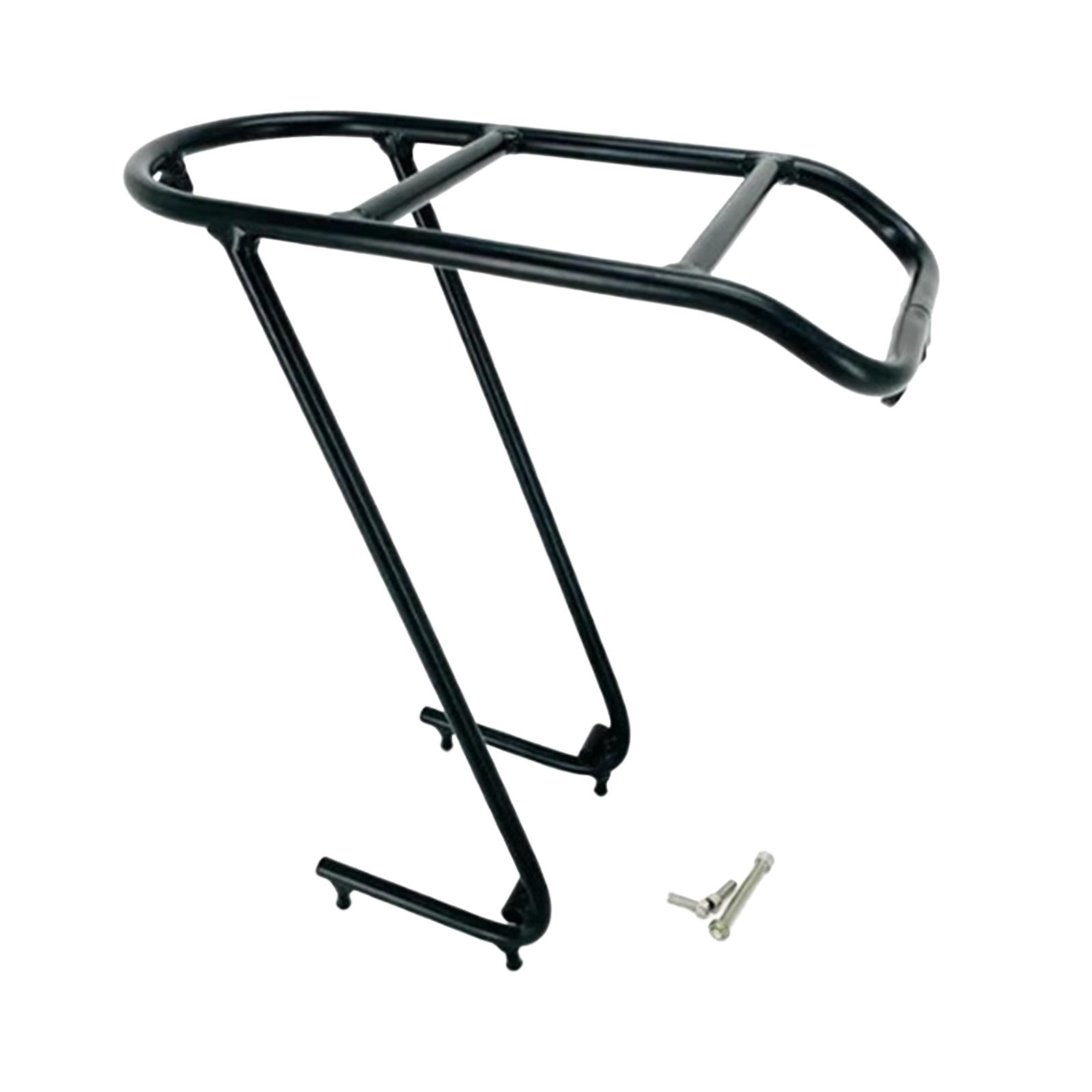 Colaxi Front Rack Pannier Carrier Front Shelf Aluminum Alloy Bike Front Luggage Rack for 20inch Folding Bike Shopping Travel Black