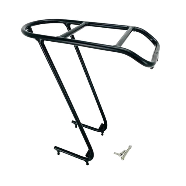 Portaequipajes delantero para bicicleta de aleación de aluminio resistente, estante delantero para equipaje de bicicleta Negro