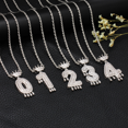 thumbnail image 2 of Diamond Crown Lucky Numbers Pendant in Hip Hop Style A1087, 2 of 3