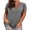 Light gray, variant on Langwyqu L-5XL Summer V Neck Criss Cross Shirt Women Plus Size Short Sleeve Solid Color Tops Tee