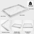 thumbnail image 3 of Bandeja de baño de mármol MULWR, mármol natural puro, 30 x 20 cm, color blanco, 3 of 6