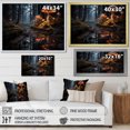thumbnail image 4 of Designart "Mushroom Dreamscape Forest III" Fashion Framed Wall Art - Glam Orange Fantasy Entryway Framed Wall Art Print, 4 of 6