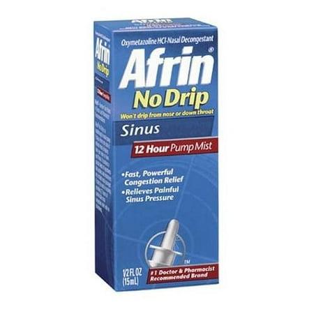 5 Pack Afrin Nasal Spray No Drip Sinus 15 Ml Each