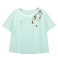 thumbnail image 6 of Office Wear for Women 2026 Kelon Blouses for Women Short Sleeve Shirts Cowl Neck Boho Tops Summer Outfits 2026 Fashion Clothing Blouses, XL, 6 of 9