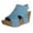 Blue, variant on Utoimkio Wedge Sandals for Women Dressy Womens Flat Open Toe Wedges Thick Bottom Elastic Band Shoe Roman Sandals
