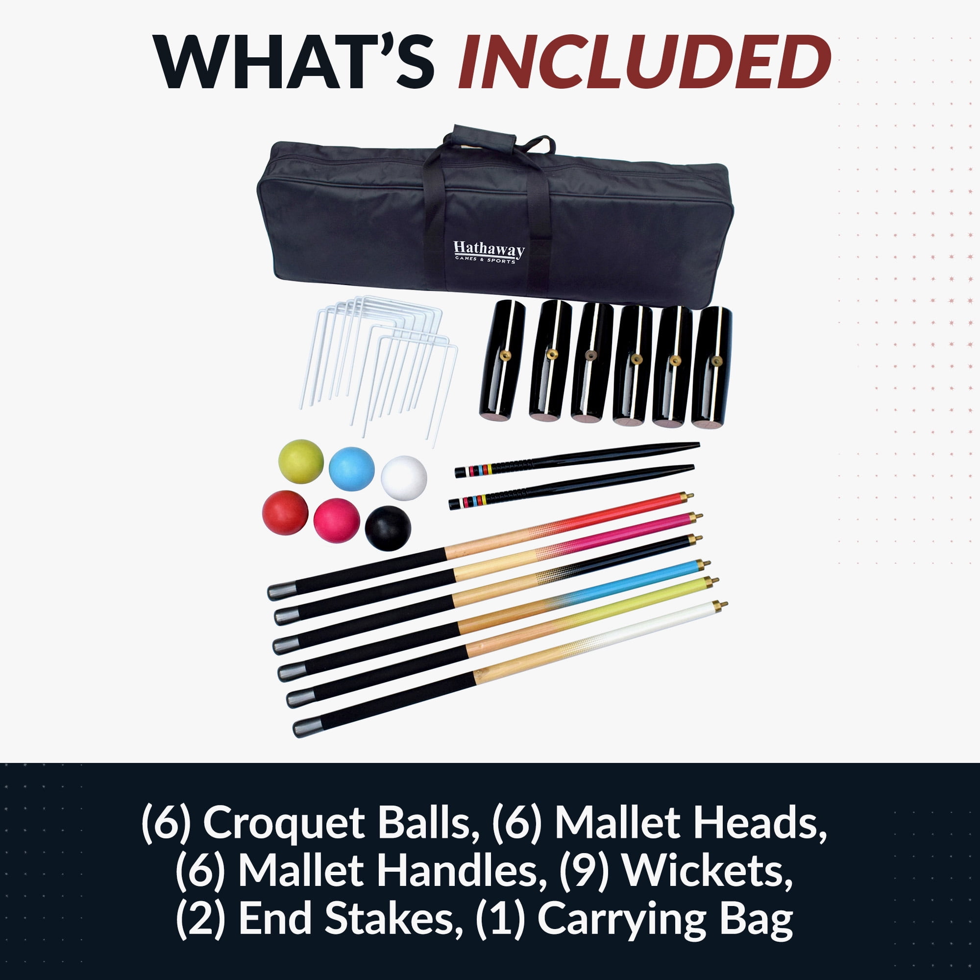 Hathaway Deluxe 6-Player Croquet Set - Walmart.com