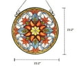 thumbnail image 3 of CHLOE Lighting Lighting KYLIE Victorian Tiffany-glass Window Panel 24" Wide, 3 of 3