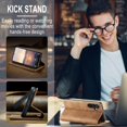 thumbnail image 4 of QLTYPRI Case for Samsung Galaxy A15 4G/5G, Vintage PU Leather Wallet Case Card Slot Kickstand Magnetic Closure Shockproof Flip Folio Case Cover for Samsung Galaxy A15 - Brown, 4 of 15