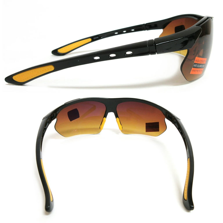 AllTopBargains HD Amber Anti Glare Lens Inner Bifocal Sun Reader Sunglasses Mens Womens +2.50