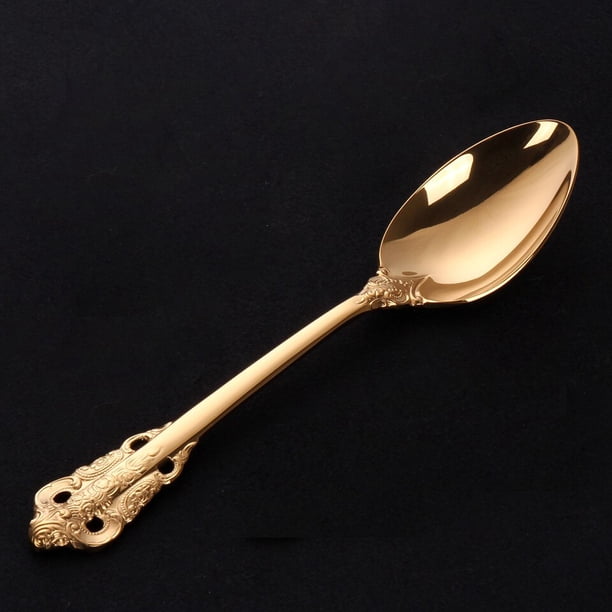 Vajilla de plata dorada, juego de cubiertos, tenedores, cuchillos, cucharas, Palace Premium, vajilla occidental, venta al por mayor Fivean unisex