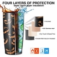 thumbnail image 7 of Hallween Ghost Pumpkin Face Tumbler with Straw, Ghost Pumpkin Face Stainless Steel Double Walled Vacuum Insulated Cup, Spooky Holiday Gifts for Women Men, 7 of 7