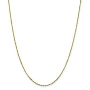 10k 1.8mm D/C Cable Chain in 10k Yellow Gold