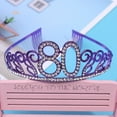 thumbnail image 2 of Número corona delicada decoración de pastel de cumpleaños elegante tocado accesorios para el cabello para mujeres niñas (púrpura 80), 2 of 4