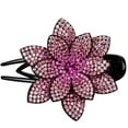 thumbnail image 2 of Kiplyki Wholesale Rhinestone Double Flower Hair Clip,Flexible Durable Pearls Design Women Hair Dovetail Clip, 2 of 2