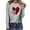 Gray, variant on BLTIBY 2025 Valentine's Day Sweatshirts for Women Autumn Spring Crewneck Long Sleeve Funny Love Heart Graphic Valentines Shirts Casual Valentines Pullover Top Black XXL