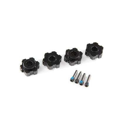 

Wheel hubs hex aluminum (black-anodized) (4)/ 4x13mm screw pins (4)