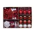 thumbnail image 1 of 68 Uds bola de Navidad adorno rojo y blanco bola de Navidad para año Nuevo boda hogar porche amigo regalo, 1 of 9