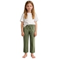 thumbnail image 5 of FAHXNVB Girls Cotton Linen Wide Leg Pants Elastic Waist Drawstring Pants Lightweight Summer Casual Comfortable Pants with Pockets 4-14 Years, 5 of 8