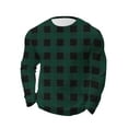 thumbnail image 5 of VgaVtl Long Sleeve Men Shirt Fall Winter Green Tee Shirts for Men Waffle Leisure Plaid Loose Athletic Elastic Shirts,L, 5 of 5