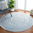 thumbnail image 2 of SAFAVIEH Cape Cod Linda Abstract Dots Polyester Area Rug, Blue/Ivory, 5' x 5' Round, 2 of 7
