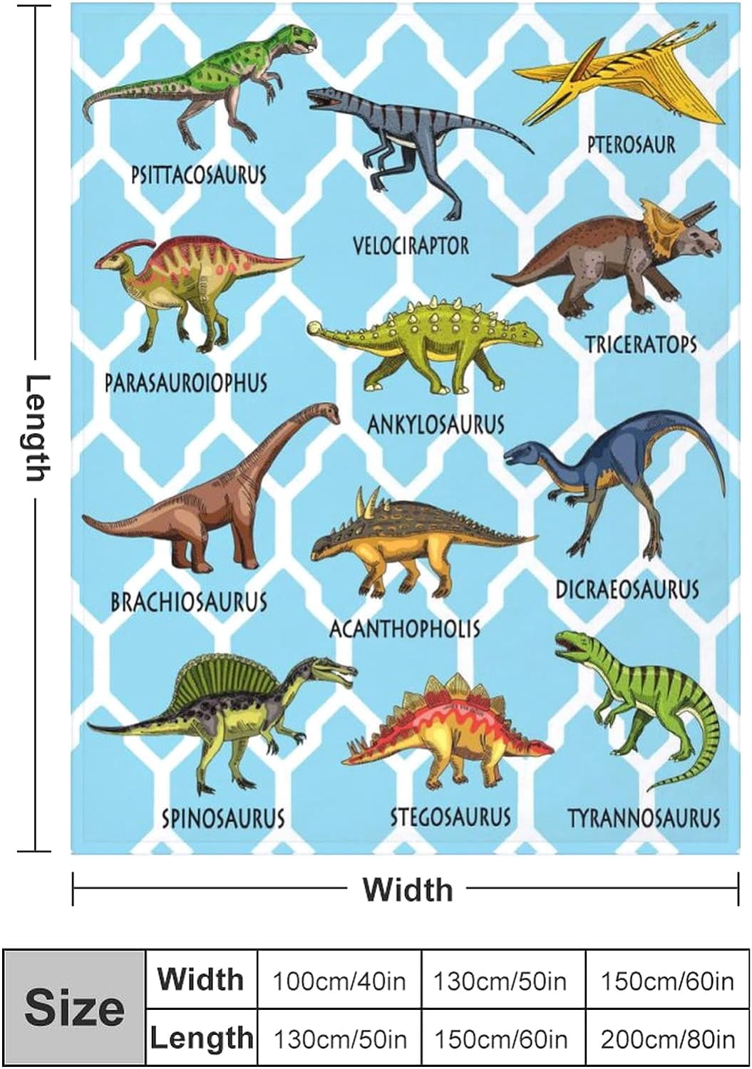 Dinosaur Blanket for Boys Girls Kids Toddler Flannel Throw Blanket Baby Dinosaurs Gifts for Children Sofa Bedroom Living Room 60"x50"
