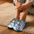 thumbnail image 5 of Psesaysky Soft Indoor Closed Toe Cotton Slippers Non-slip Sole Lightweight Christmas Snowman Print House Slippers Home Shoes, Size 7.5-8.5, 5 of 7