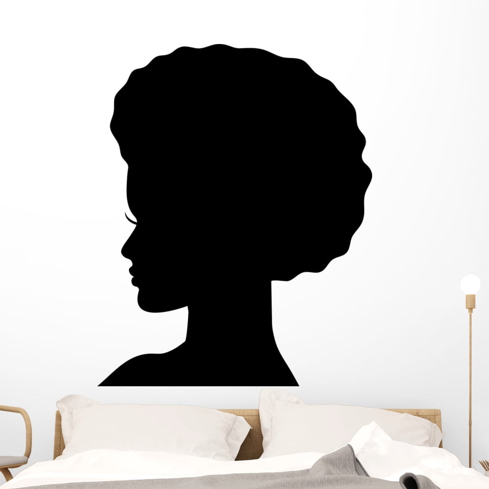 Afroamerican Girl Wall Mural Decal Sticker, Wallmonkeys Peel & Stick