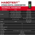 thumbnail image 3 of HABOTEST HT605S Digital Handheld Anemometer, Anemometer handheld windspeed meter, Anemometers handheld, 0-30m/s Wind Speed Test,MAX/MIN measurement, Data Hold, 3 of 12