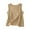 Khaki, variant on Tank Tops for Women Plus Size Sleeveless Round Neck Solid Summer Vest Brown L