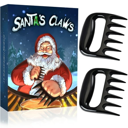 Meat Claws for Shredding. Santa's BBQ Claws. Funny Stocking Stuffers for Men Dads Grillers, Boss Boyfriend Christmas Gift Box. Barbecue Pulled Pork Shredder Funny Grill Tool Kitchen Gadget