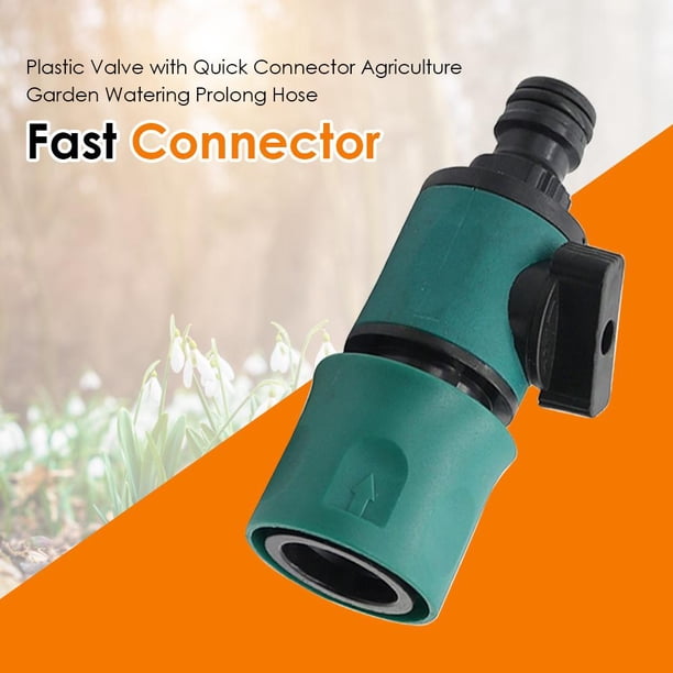 Adaptador Adaptador de manguera de tubo de riego de riego de jardín de agricultura de conector rápido de plástico