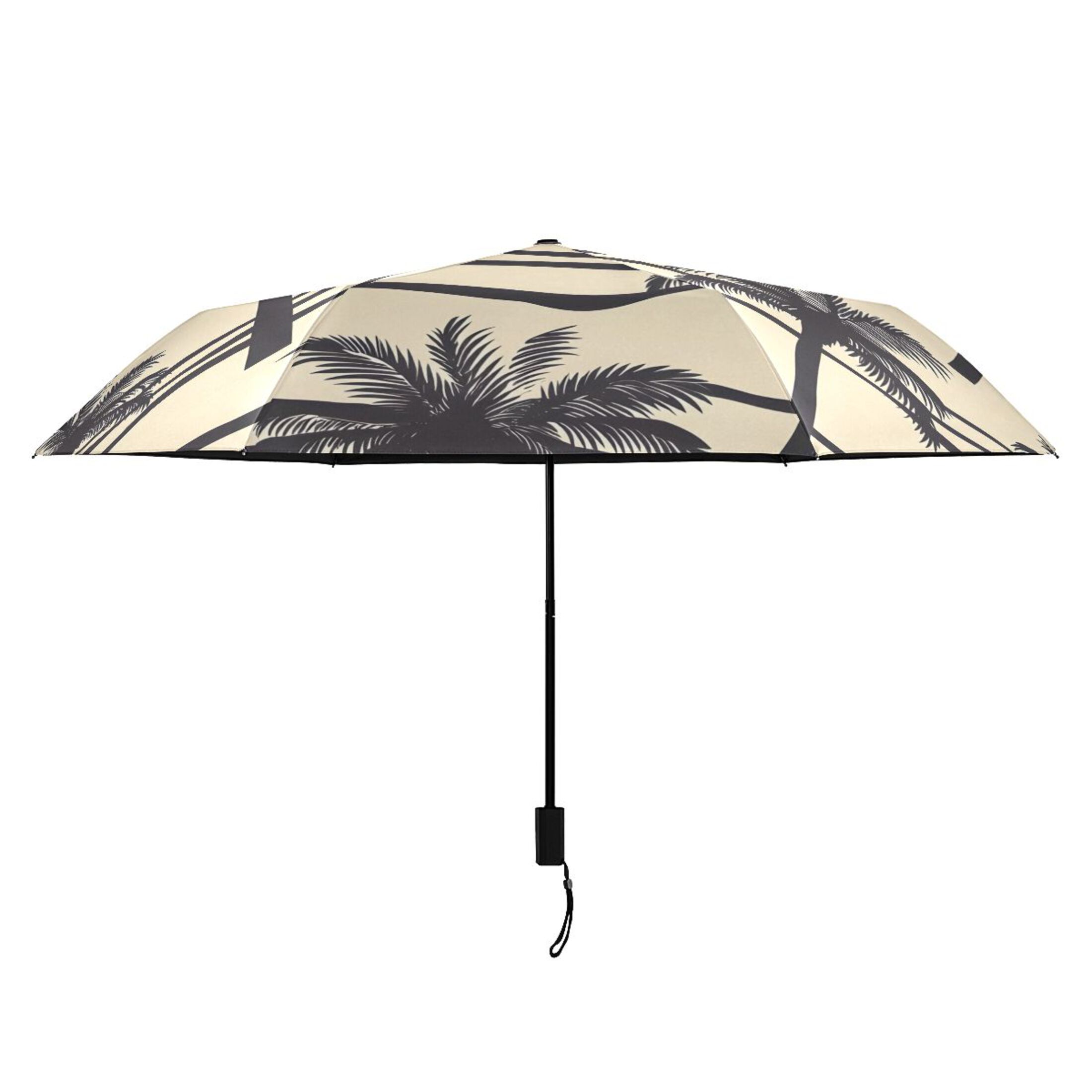 ALAZA Palm Tree-a5 UPF 50+ Compact Folding Umbrella for Rain Travel Umbrella Packable