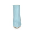 thumbnail image 6 of BLISSFUL STEP Women's Ankle Boots Clear Heel Pointed Toe Wedge Heels Faux Leather Booties Sky Blue 10, 6 of 7