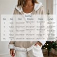 thumbnail image 3 of Fewfanhot Women Clothing Sherpa-Lined Fleece Full-Zip Hooded Jacket with Drawstring, 3 of 9