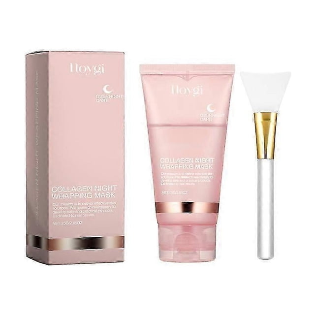 2x Collagen Night Wrapping Mask,collagen Overnight Wrapping Peel Off Facial Mask,hydrolyzed Collagen Perfect For Dry Dehydrated Skin