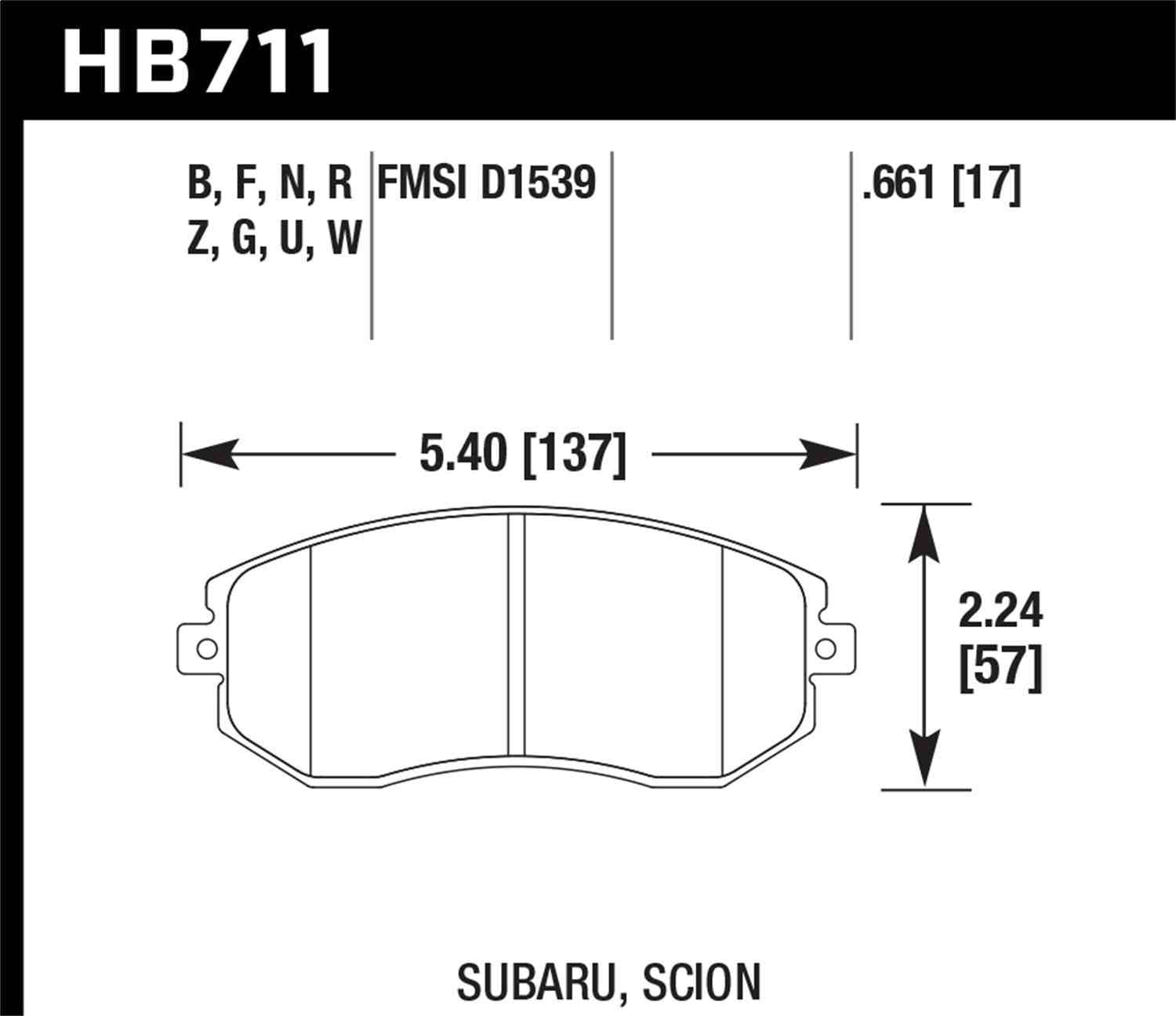 Hawk 13 Subaru BRZ/13 Legacy 2.5i / 13 Scion FR-S DTC-70 Front Race Brake Pads Fits select: 2014-2015 SUBARU FORESTER 2.5I PREMIUM, 2013-2015 SUBARU XV CROSSTREK
