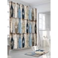 thumbnail image 3 of Nautical Paddle Shower Curtain, Vintage Paddle Brown Wooden Broad Waterproof Shower Curtain Set with 12 Hooks Lightweight Washable Fabric Shower Curtains for Bathroom 72x72 Inches, 3 of 6