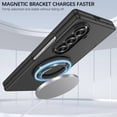 thumbnail image 4 of Magnetic Case for Samsung Galaxy Z Fold 7 with 360 Kickstand & Ring Holder - Full-Body Shockproof Protective Cover with Built-in Screen Protector & Hinge Protection, Slim Fit, 4 of 10