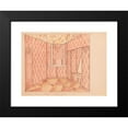 thumbnail image 2 of Winold Reiss 24x19 Black Modern Framed Museum Art Print Titled - Design for Small Showroom or Powder Room.) (Interior Perspective Study (1910), 2 of 5