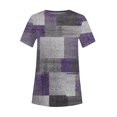 thumbnail image 4 of GXIPO Womens Fall Tunic Tops for Leggings Casual Short Sleeve Long Shirts with Pockets Purple M, 4 of 5