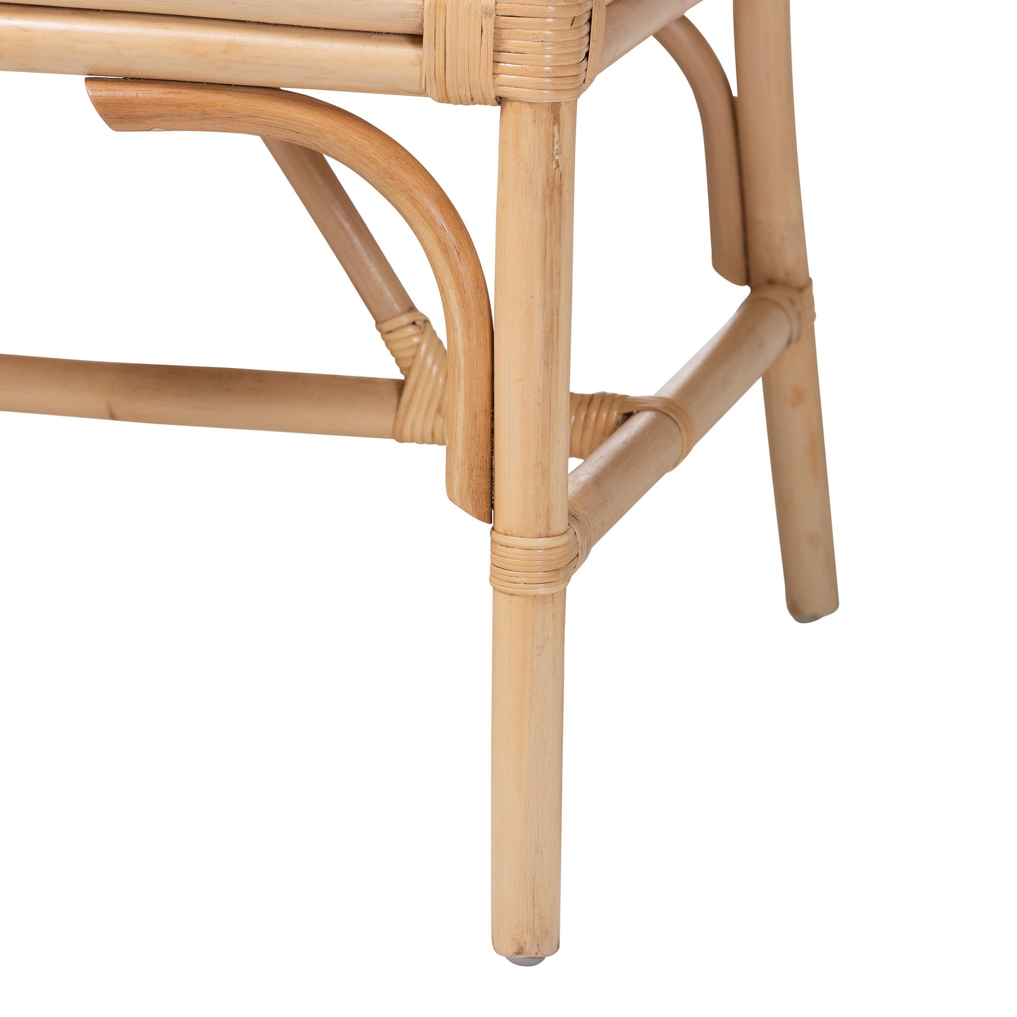 bali & pari Matt Boho Loveseat, Natural Rattan