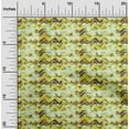 thumbnail image 2 of oneOone Velvet Yellow Fabric Abstract Zigzag Sewing Material Print Fabric By The Yard 58 Inch Wide, 2 of 4