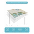 thumbnail image 5 of Quilts Twin-XL Size Bedding Set, Teal Weeping Floral Lightweight Quilted Comforter, Spring Summer Pastoral Flowers Rustic Soft Bedspread Coverlet with Pillow Covers for All Season, 68" x 98", 5 of 7